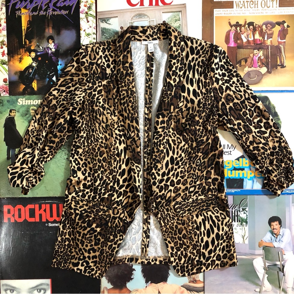Animal print blazer